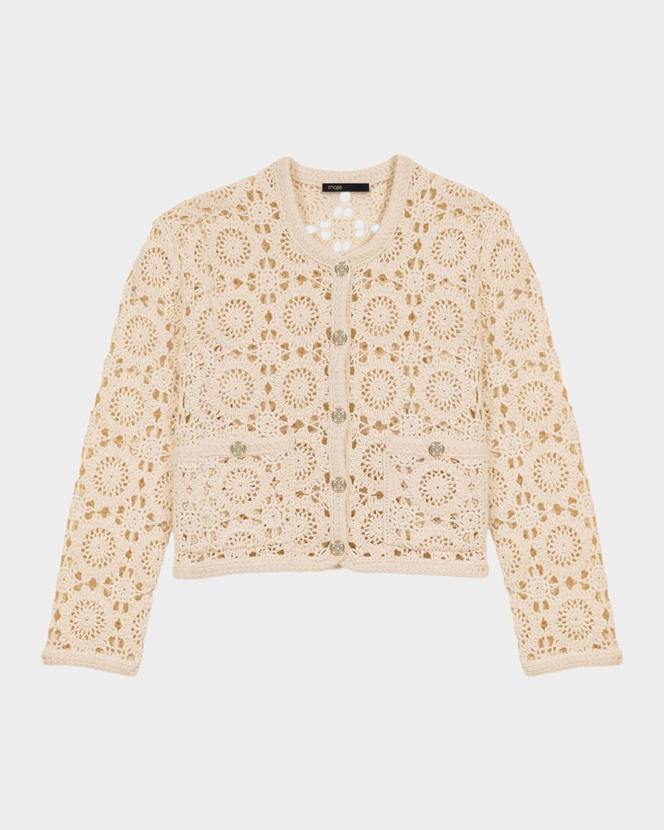 Cropped Crochet Cardigan